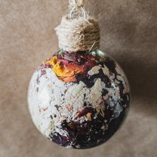 Load image into Gallery viewer, Mini glass ornament: various rose petals in white, dark red and orange
