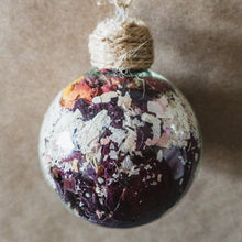 Load image into Gallery viewer, Mini glass ornament: various rose petals in white, dark red and orange
